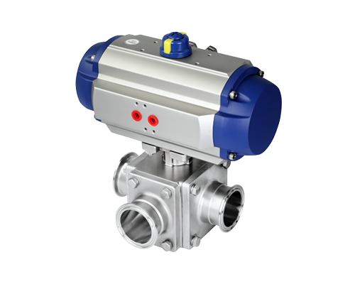 氣動三通無滯留球閥